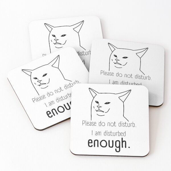 Item preview, Please Do Not Disturb I Am Disturbed Enough Funny Cat — Sarcastic Cat Humor Design, Introvert Gift, Relatable Funny Quote, Cat Lover Art designed and sold by soaddigitalstudios.