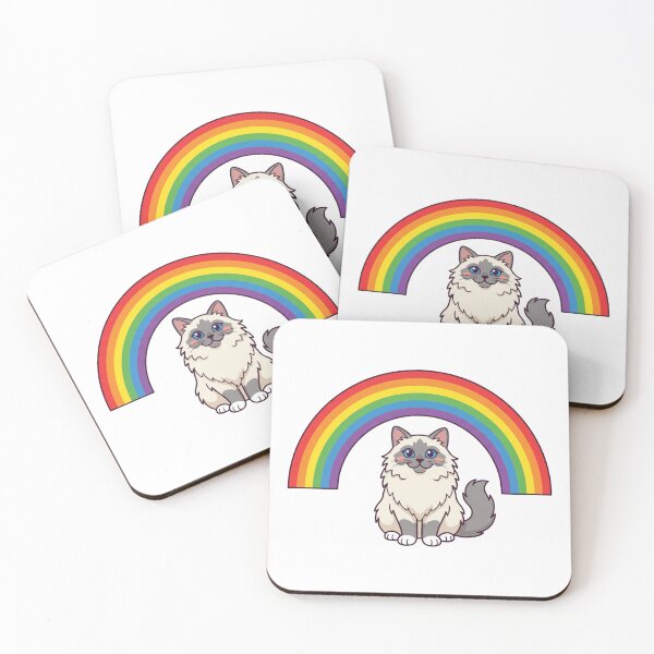 Item preview, Love is Love Retro Rainbow Arch Cat designed and sold by Snowy Studio Designs.