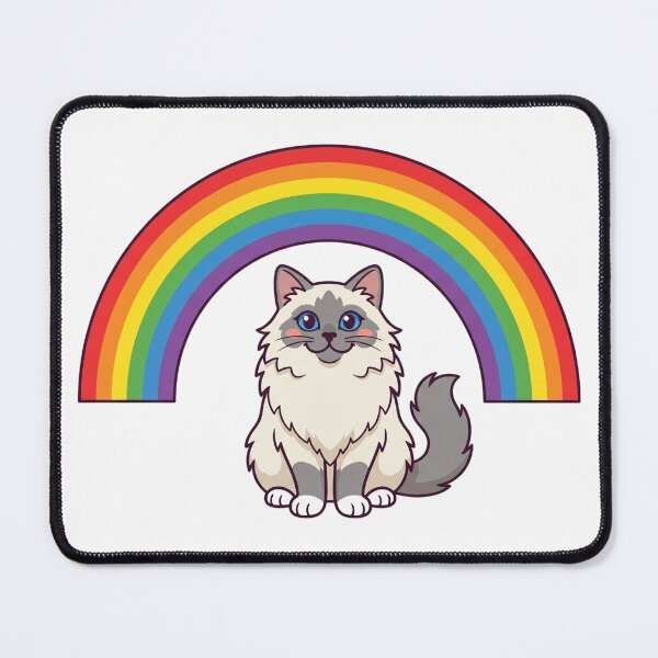 Item preview, Love is Love Retro Rainbow Arch Cat designed and sold by Snowy Studio Designs.