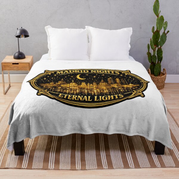 Item preview, Madrid Golden Night Skyline Glow designed and sold by Dresut.