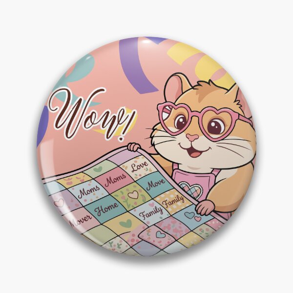 Item preview, Cute Quilting Hamster – Stitched With Love | Mother’s Day Cozy Family Design designed and sold by jindezign.