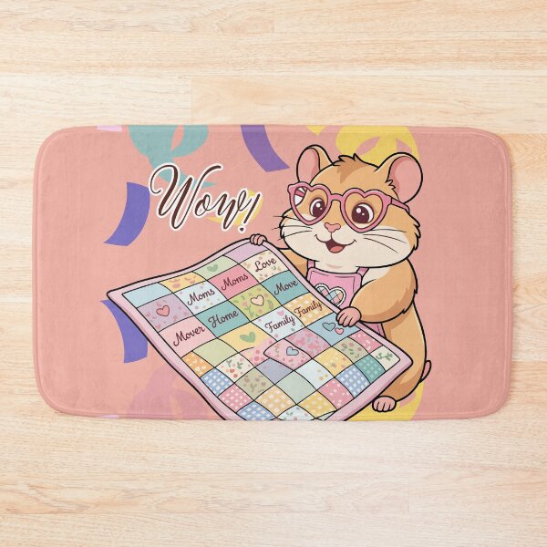 Item preview, Cute Quilting Hamster – Stitched With Love | Mother’s Day Cozy Family Design designed and sold by jindezign.