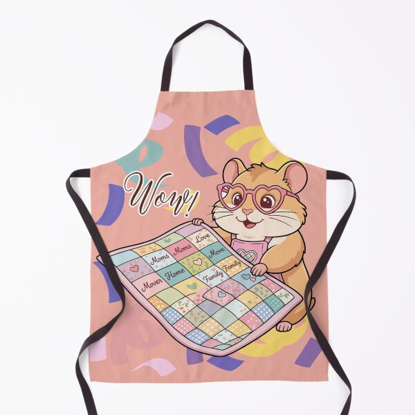 Item preview, Cute Quilting Hamster – Stitched With Love | Mother’s Day Cozy Family Design designed and sold by jindezign.