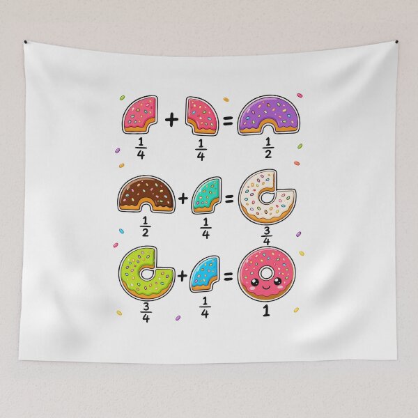 Item preview, Donut Fractions Learning Math Humor designed and sold by HandicraftArt.