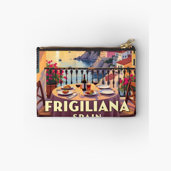 Item preview, Frigiliana, Spain: Harbour Balcony Dining Vintage-Style Painterly Travel Poster designed and sold by LSVart.