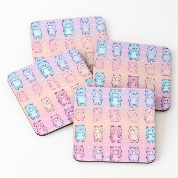 Item preview, Kawaii Pastel Cute Bear Pattern Adorable Teddy designed and sold by NicolasGlowArt.