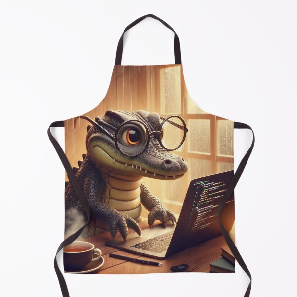 Item preview, Coding Alligator – Cozy Programmer Animal Art designed and sold by Dogandesighn.