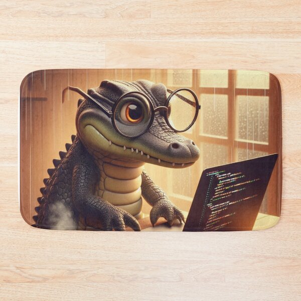 Item preview, Coding Alligator – Cozy Programmer Animal Art designed and sold by Dogandesighn.