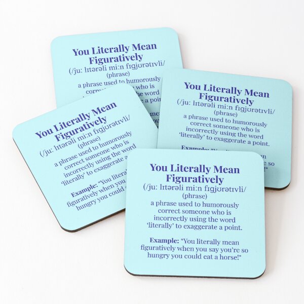 Item preview, Funny Minimalist Dictionary Definition You Literally Mean Figuratively designed and sold by Im-Ara.