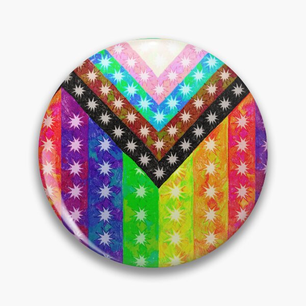 Item preview, Inclusive Progress Pride Flag | Hand Drawn Starburst Pattern | LGBTQ+ Watercolor Art designed and sold by ghostieking.