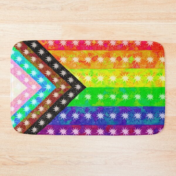 Item preview, Inclusive Progress Pride Flag | Hand Drawn Starburst Pattern | LGBTQ+ Watercolor Art designed and sold by ghostieking.