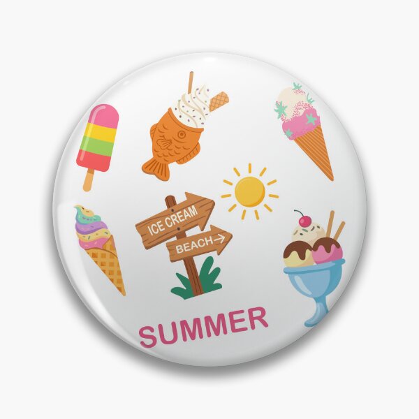 Item preview, Cute Summer Ice Cream Sticker Set designed and sold by BetweenForms.