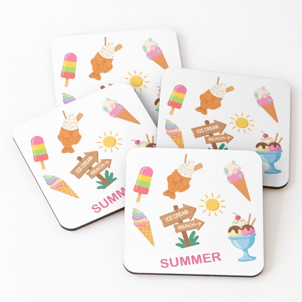 Item preview, Cute Summer Ice Cream Sticker Set designed and sold by BetweenForms.