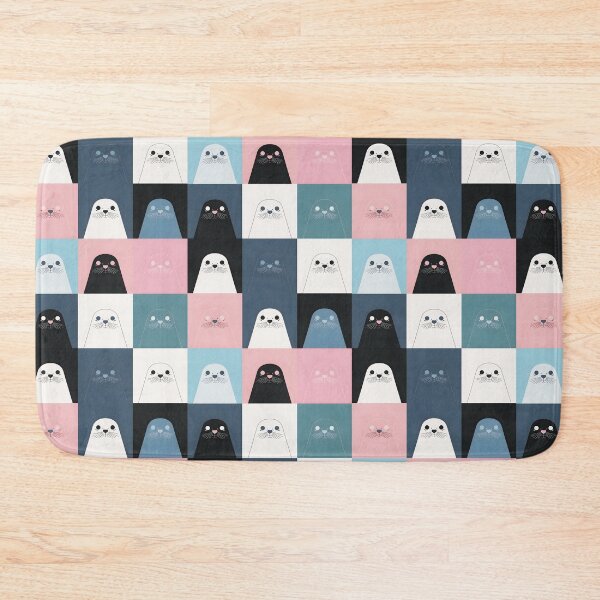 Item preview, Pink harbor seal pattern designed and sold by uunaa.