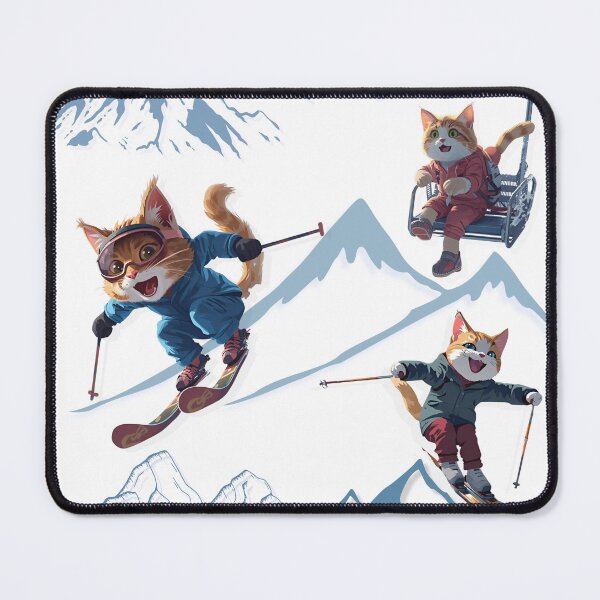 Item preview, Happy Cats On Ski Adventure designed and sold by DigitalShoppeIL.