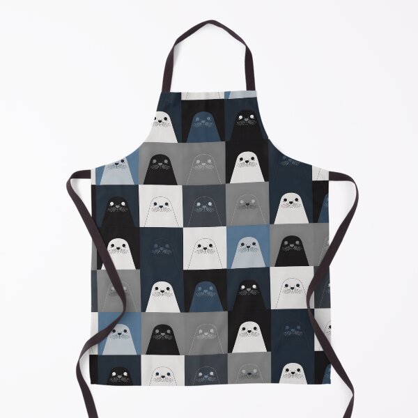 Item preview, Blue harbor seal pattern designed and sold by uunaa.