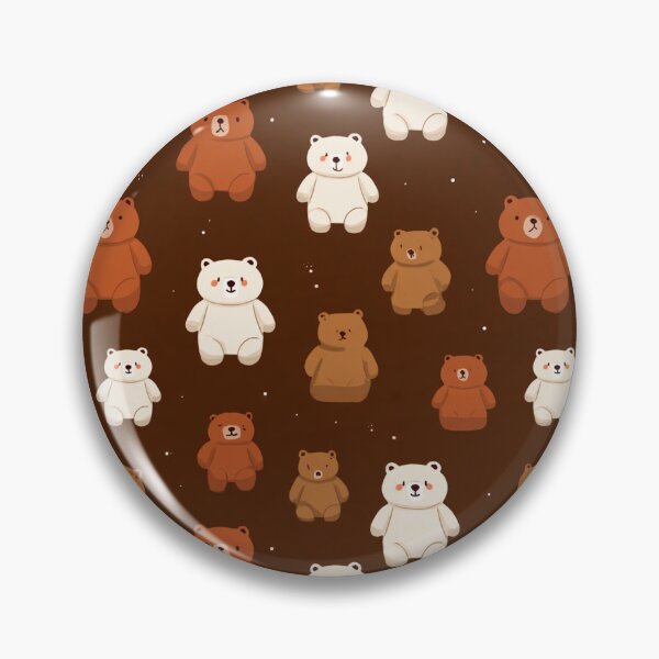 Item preview, Cute Teddy Bear Pattern Kawaii Stuffed Animal designed and sold by NicolasGlowArt.