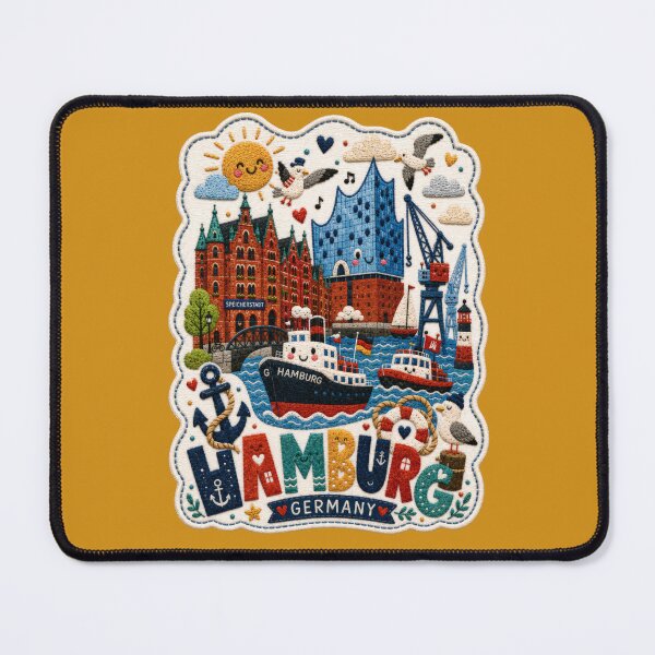 Item preview, Hamburg Germany Maritime Travel Souvenir Art designed and sold by Witsprings.