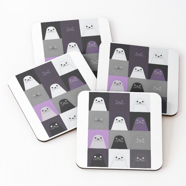 Item preview, Purple harbor seal pattern designed and sold by uunaa.