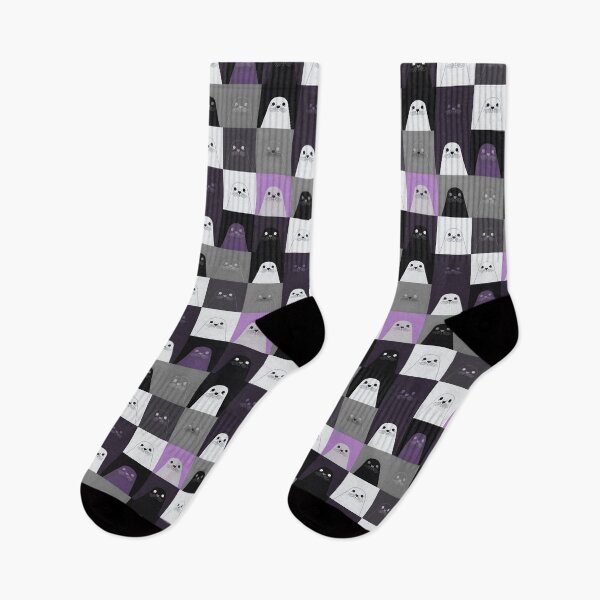 Item preview, Purple harbor seal pattern designed and sold by uunaa.