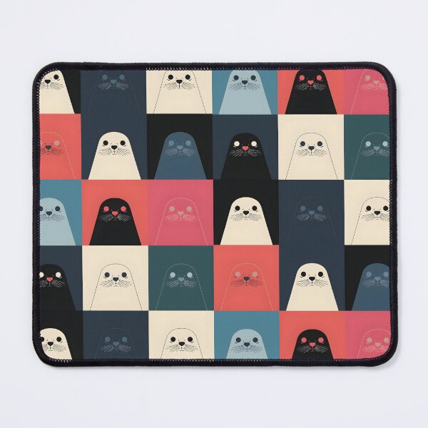 Item preview, Red harbor seal pattern designed and sold by uunaa.