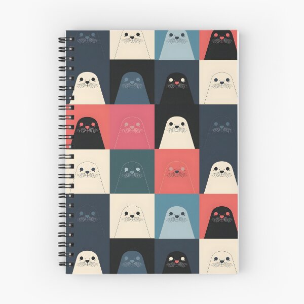 Item preview, Red harbor seal pattern designed and sold by uunaa.