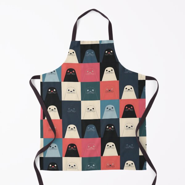 Item preview, Red harbor seal pattern designed and sold by uunaa.