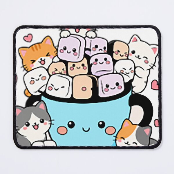 Item preview, girly mug full of cute cats and snacks  designed and sold by HomeyDay.