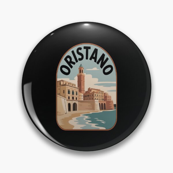 Item preview, Oristano Retro Sticker – Sardinia Italy Vintage Travel Art designed and sold by stickercuffs.
