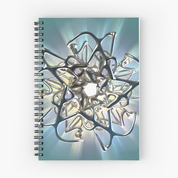 Item preview, 3D Cybernetic Structure - Silver Organic Digital Art - Tech Poster designed and sold by Keltoi-art.