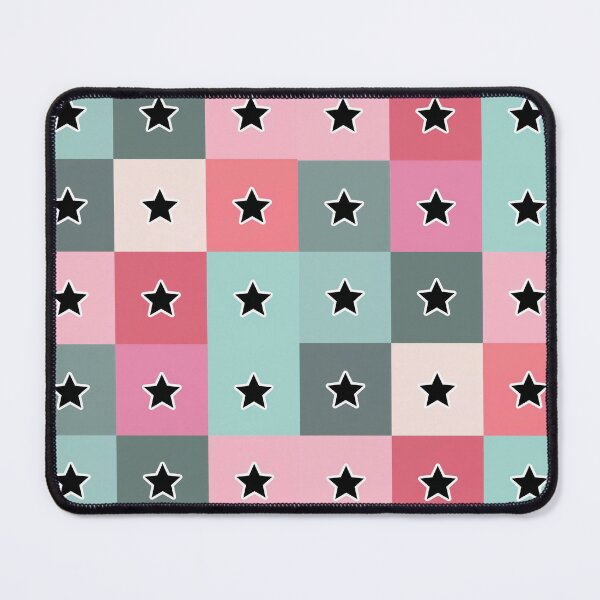 Item preview, Black  stars patchwork in pink designed and sold by uunaa.
