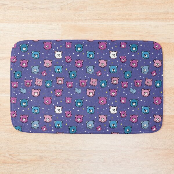 Item preview, Cute Blue Pink Bear Starry Sky Pattern designed and sold by NicolasGlowArt.