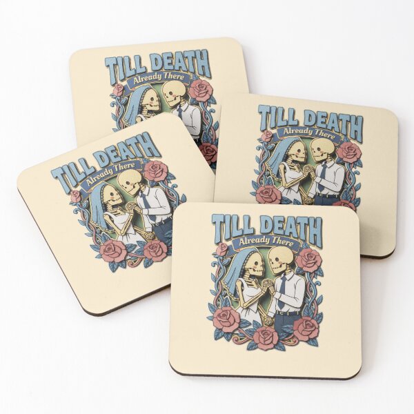 Item preview, Till Death Already There Skeleton Wedding Couple Graphic  — Dark Romance Anniversary Humor  designed and sold by SkTee2k.