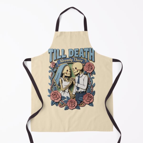 Item preview, Till Death Already There Skeleton Wedding Couple Graphic — Dark Romance Anniversary Humor designed and sold by SkTee2k.