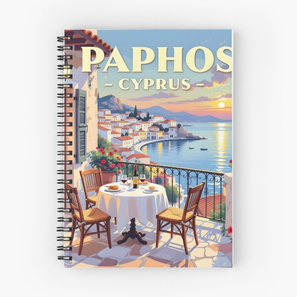 Item preview, Paphos, Cyprus: Vintage-Style Painterly Travel Poster designed and sold by LSVart.