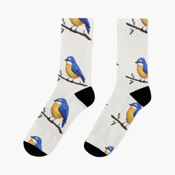 Item preview, Pipkin Bluebird  | Colorful Bird Art by Filora Atelier designed and sold by Filora Atelier .