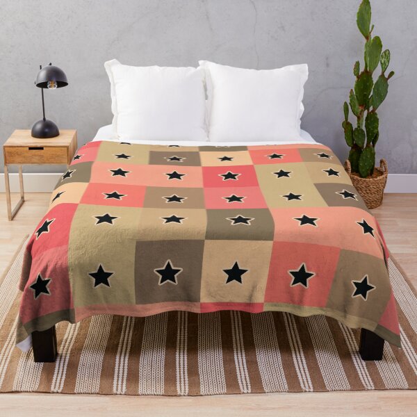 Item preview, Black  stars patchwork in beige designed and sold by uunaa.