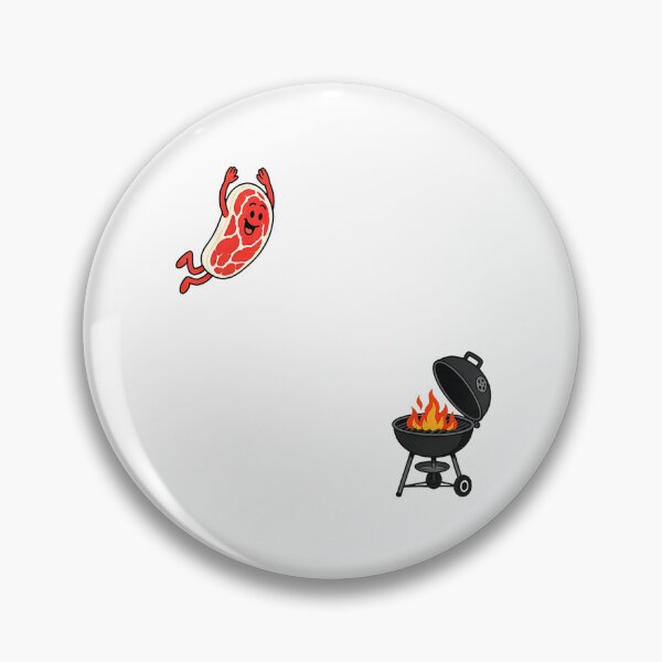 Item preview, Steak Diving Into Grill | Funny Summer BBQ Meat Lover Humor designed and sold by Alluka Brand.