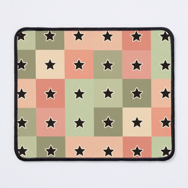 Item preview, Black  stars patchwork in khaki designed and sold by uunaa.