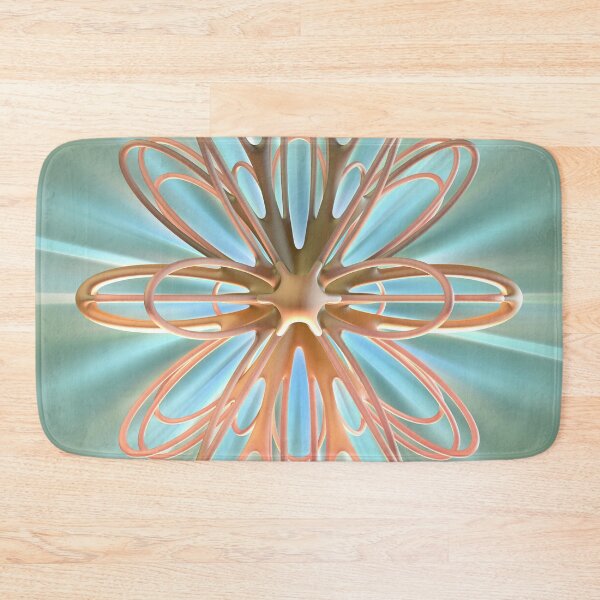 Item preview, 3D Radial Symmetry - Copper Flower Digital Art - Yoga Print designed and sold by Keltoi-art.
