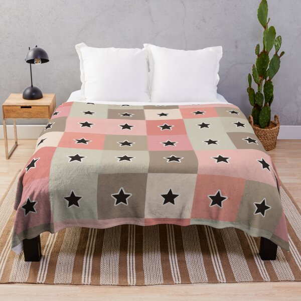 Item preview,  Black  stars patchwork in brown designed and sold by uunaa.