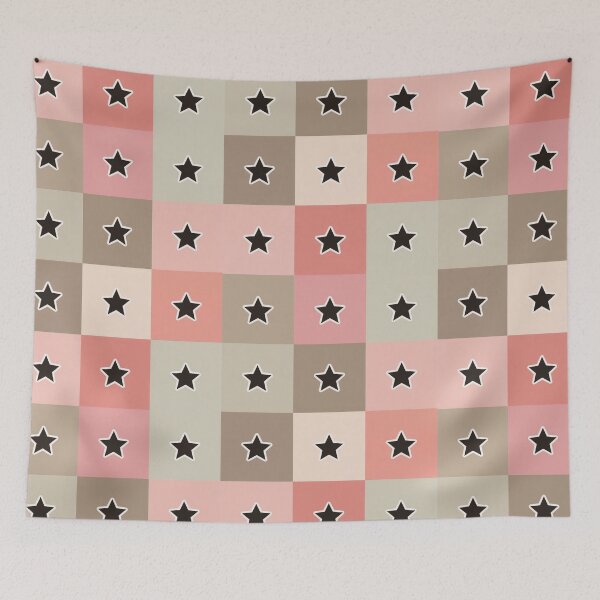 Item preview,  Black  stars patchwork in brown designed and sold by uunaa.