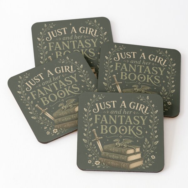 Item preview, Just A Girl And Her Fantasy Books – Cozy Booktok Cottagecore Design designed and sold by Moonwoven Studio.
