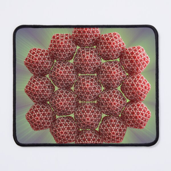 Item preview, Cybernetic Structure - Red Cellular 3D Digital Art - Bio Poster designed and sold by Keltoi-art.