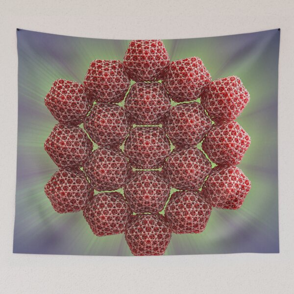 Item preview, Cybernetic Structure - Red Cellular 3D Digital Art - Bio Poster designed and sold by Keltoi-art.