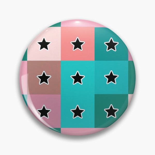 Item preview, Black  stars patchwork in turquoise designed and sold by uunaa.