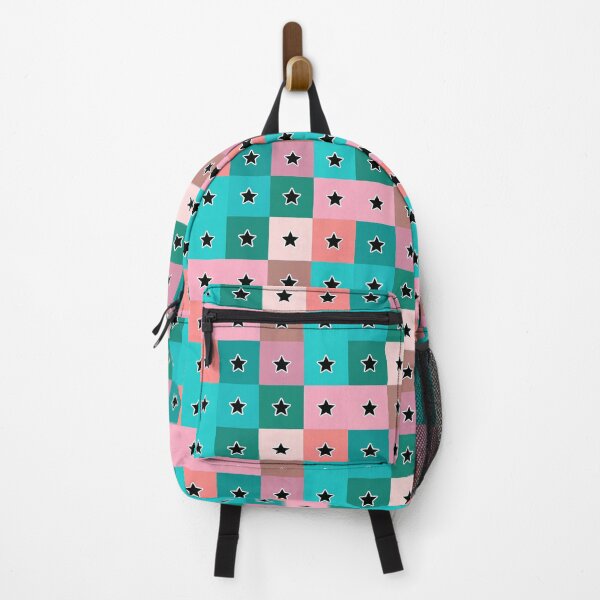 Item preview, Black  stars patchwork in turquoise designed and sold by uunaa.