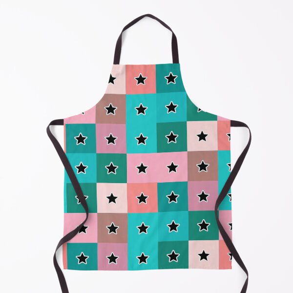 Item preview, Black  stars patchwork in turquoise designed and sold by uunaa.