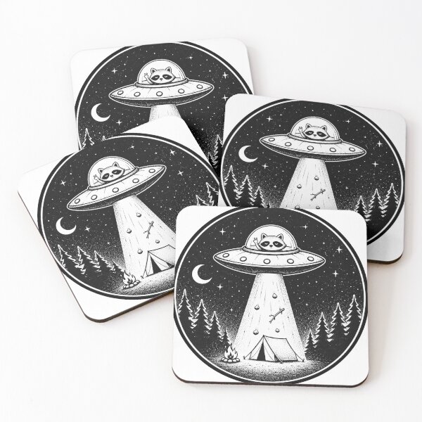 Item preview, ufo racoon designed and sold by talesnberries.