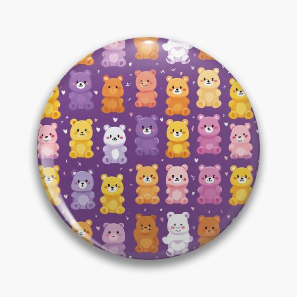 Item preview, Sweet Colorful Bear Pattern Cute Teddy Bears designed and sold by NicolasGlowArt.